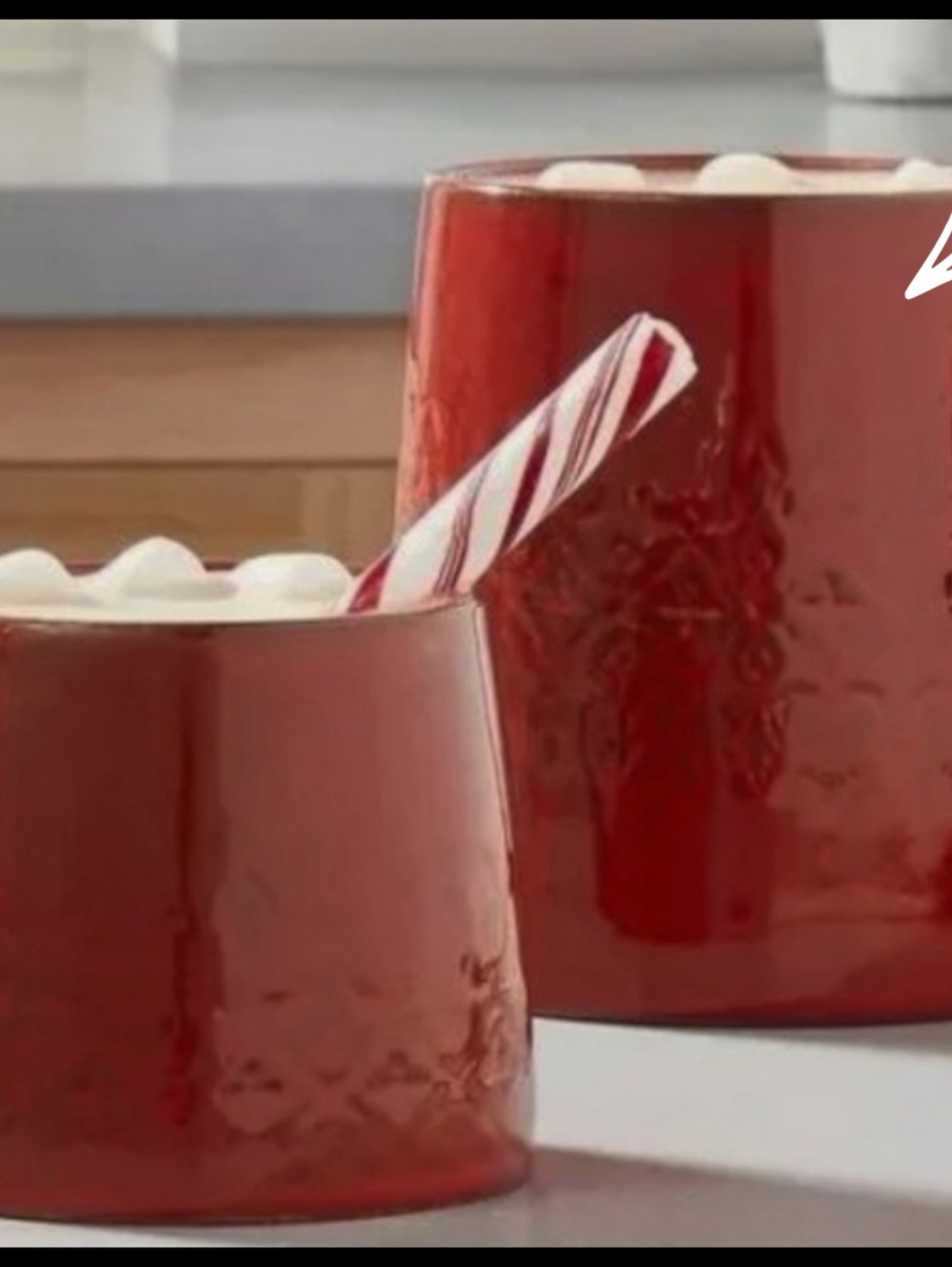 Magnolia Hearth & Hand Cross Etched Lace Design Stoneware Mug Large Rustic Red - Picture 6 of 6